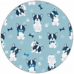 Essbares Papier niedliche Bulldoggen 19,5 cm