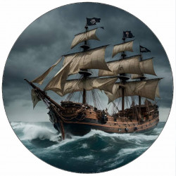 Essbares Papierschiff auf See im Sturm 19,5 cm