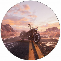 Essbares Papier Motorrad auf Route 66 19,5 cm