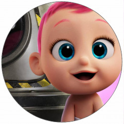 Essbares Papier Mimi Chef Baby mit rosa Haar 19,5 cm