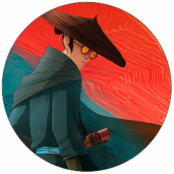 Essbares Papier Blauäugiger Samurai mit Brille 19,5 cm