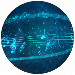 Essbares Papier Notenblatt Umriss Universum 19,5 cm