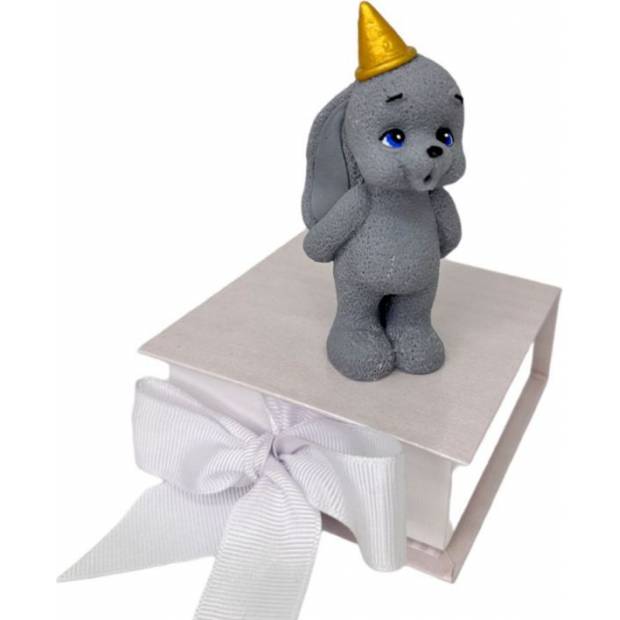 Schokoladenhase grau stehend 9cm - K Decor