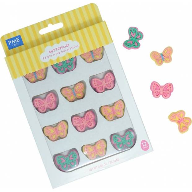 Zuckerdekorationen, Schmetterlingsset 12tlg.