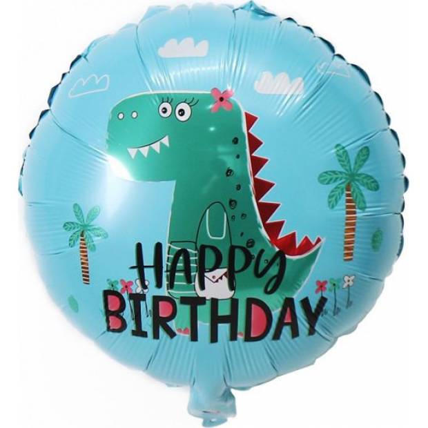 Folienballon rund Dinosaurus 46cm