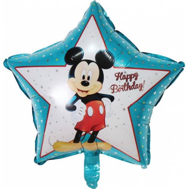 Folienballon in Sternform Mickey blau 46 cm