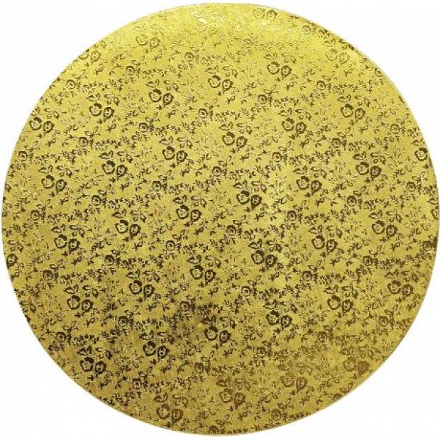 Feste goldfarbene Unterlage, 20 cm rund, Dicke 1,2 cm