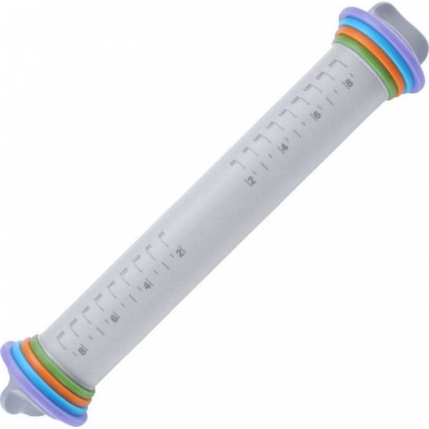 Nudelholz und Rollschicht 31x4 cm mit Aufsätzen