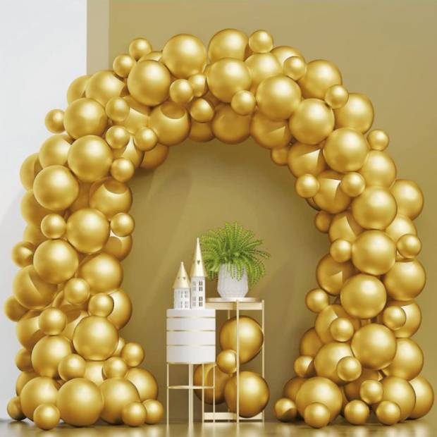 Ballonggirlande - goldene Torbogen 70 Stück