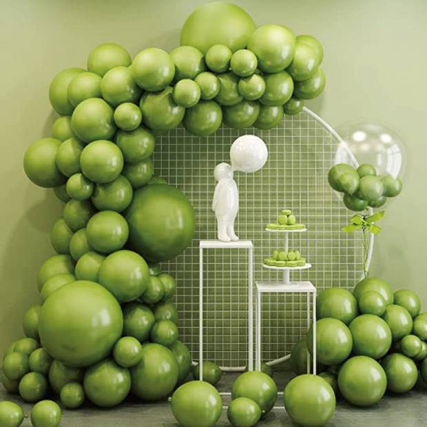 Grüne Ballonggirlande 77 Stück