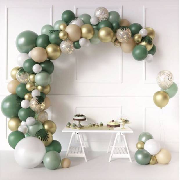 Ballonggirlande goldgrün 139 Stück