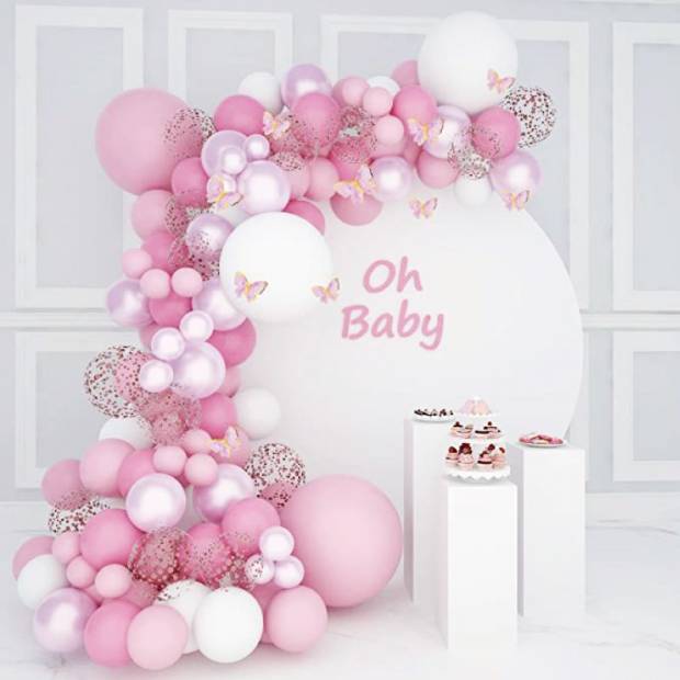 Ballonggirlande pink 134 Stück