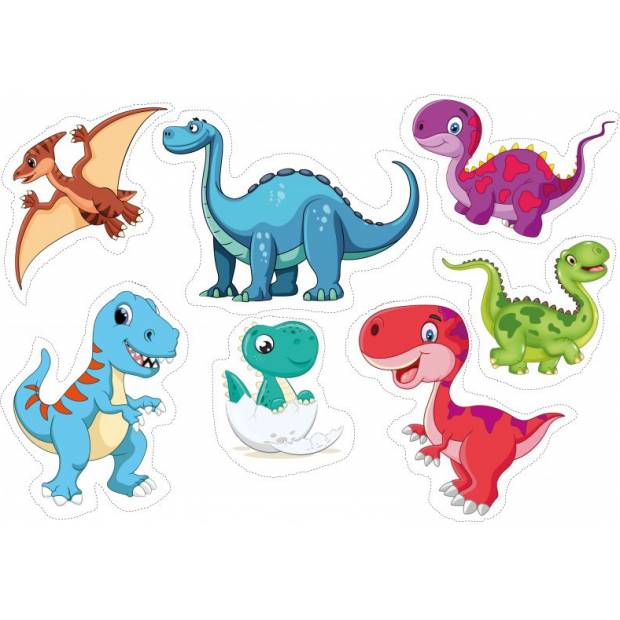 Essbares Papier zum Ausschneiden von Dinosauriern