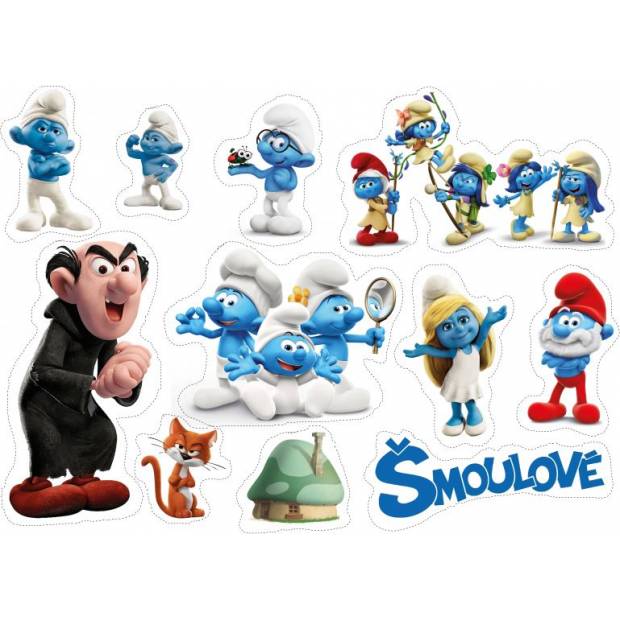 Essbares Papier zum Ausschneiden von Schlümpfen