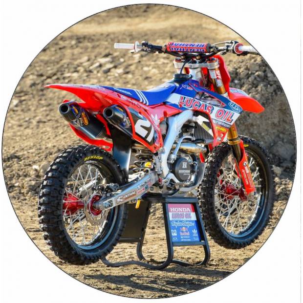 Essbares Papier Motocross-Motorrad 19,5 cm