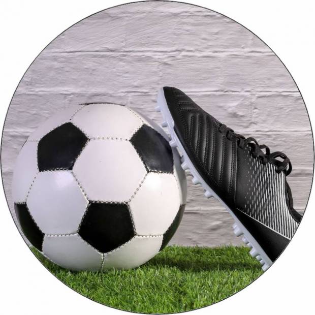 Essbarer Papierfußball und Schuh 19,5 cm