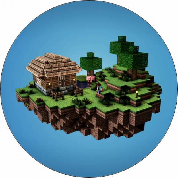 Minecraft Insel essbares Papier 19,5 cm