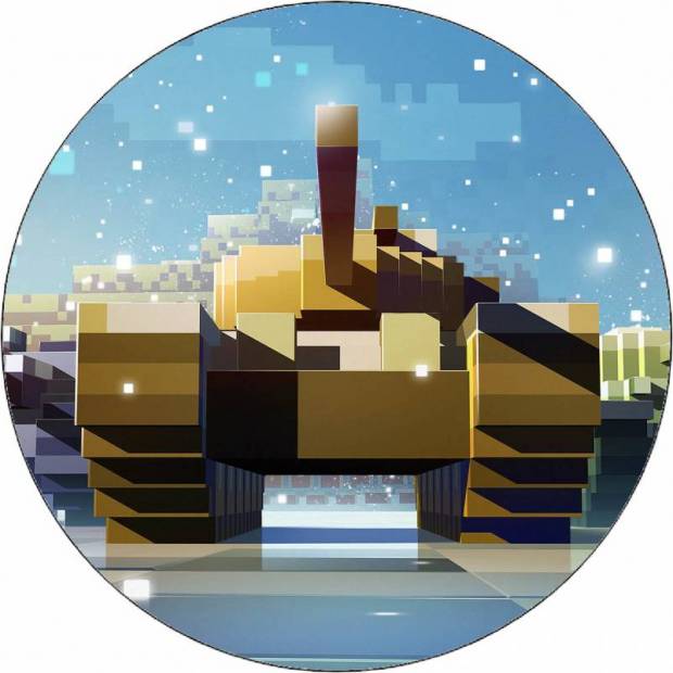 Minecraft essbares Papier Tank 19,5 cm