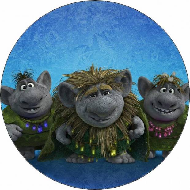 Essbares Papier Gefrorene Trolle 19,5 cm