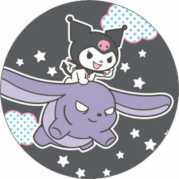 Essbares Papier Kuromi auf Monster 19,5 cm