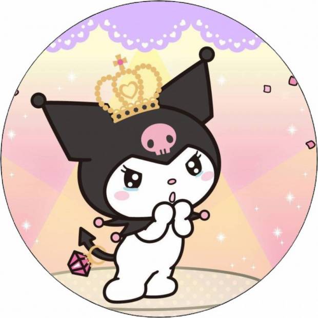Essbares Papier Kuromi Prinzessin 19,5 cm