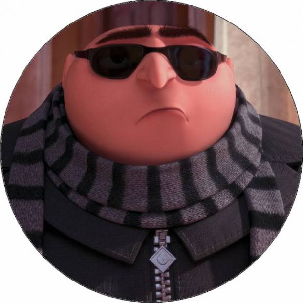 Essbares Papier I, der Bösewicht Gru 19,5 cm