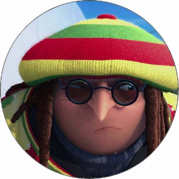 Essbares Papier Ich, der Bösewicht Gru der Jamaikaner 19,5 cm