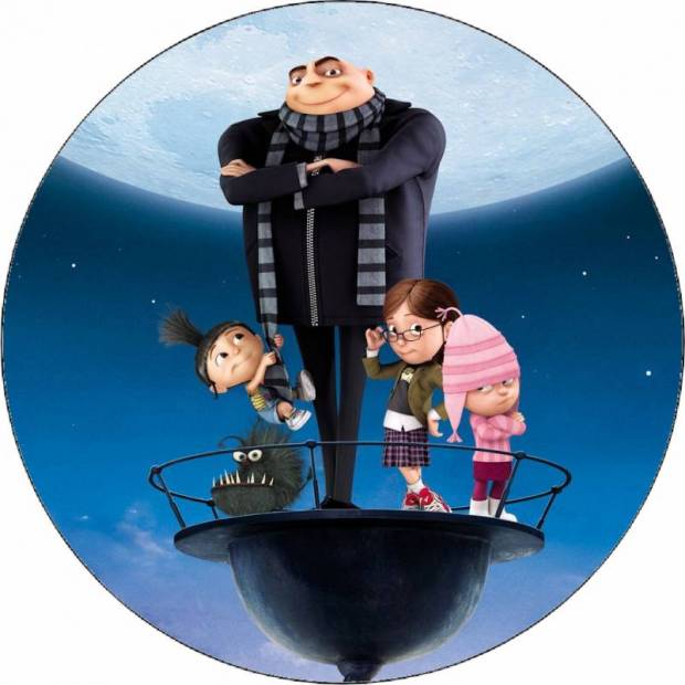 Essbares Papier Ich, der Bösewicht Gru und die Mädchen 19,5 cm