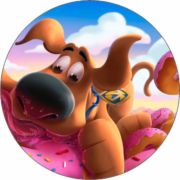 Essbares Papier Scooby und Donut 19,5 cm