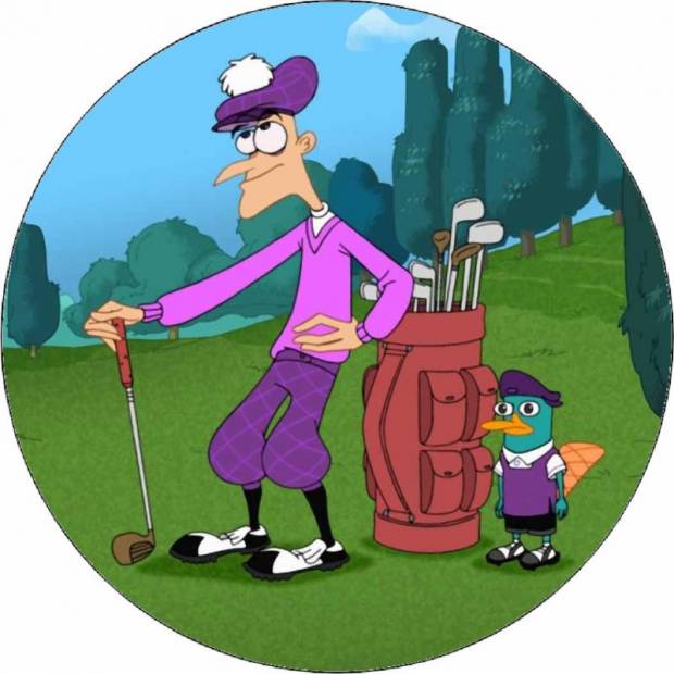 Essbares Papier Phineas und Ferb Golf 19,5 cm