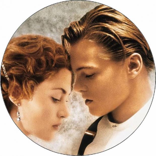 Essbares Papier Titanic Rose und Jack 19,5 cm