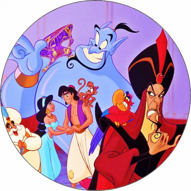 Aladin-Figuren aus essbarem Papier 19,5 cm