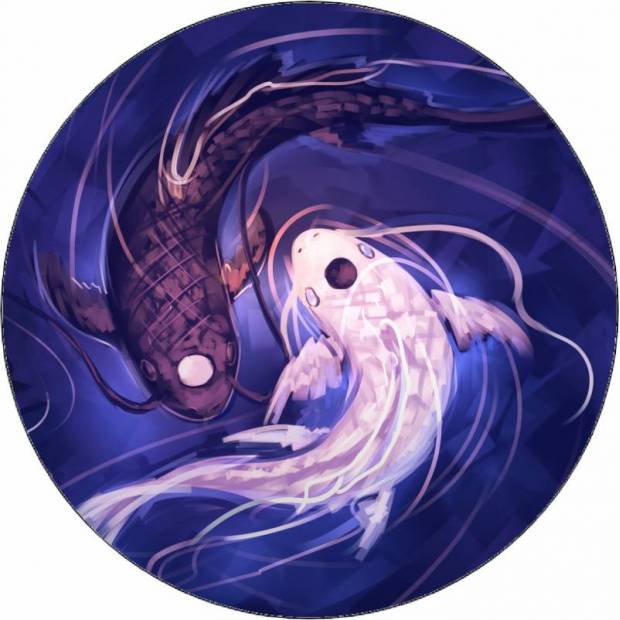 Essbarer Koi-Karpfen aus Papier 19,5 cm