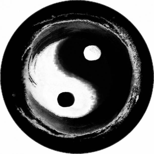 Essbares Papier jing jang logo 19,5 cm