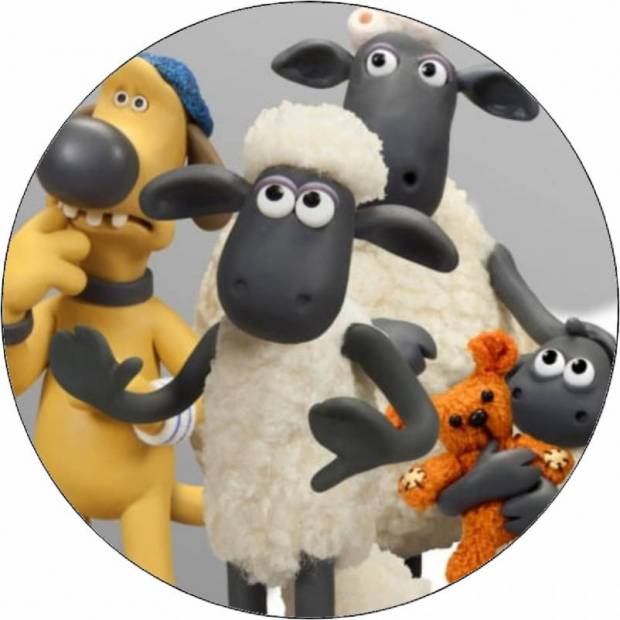 Essbares Papier Schaf Shaun Figuren 19,5 cm