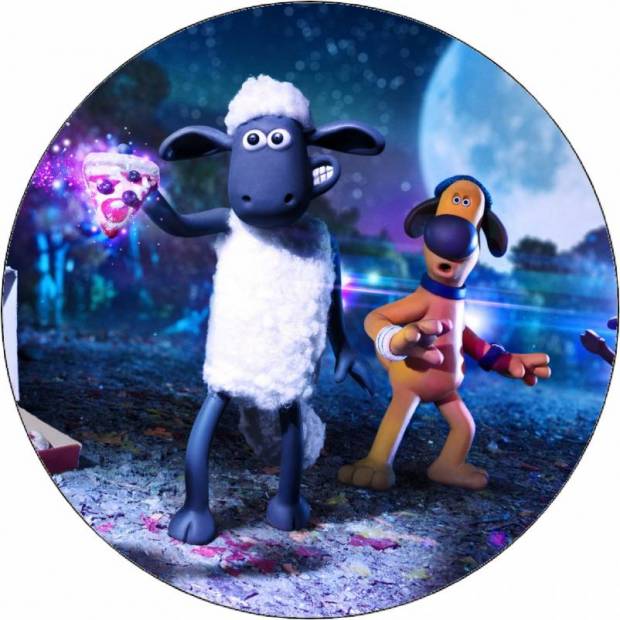 Essbares Papier Schaf Shaun und Hund 19,5 cm