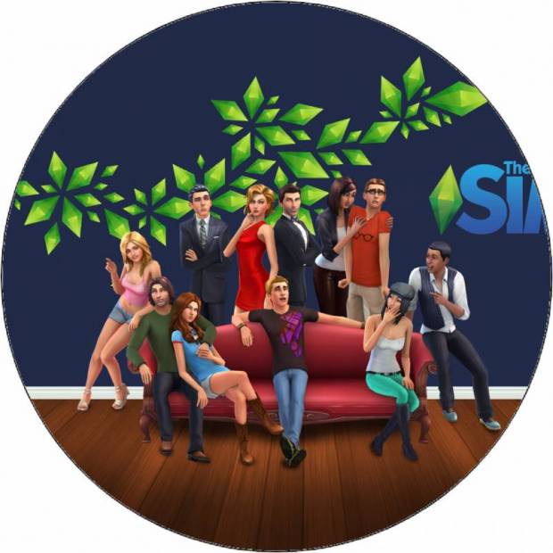 Essbares Papier Die Sims-Figuren 19,5 cm
