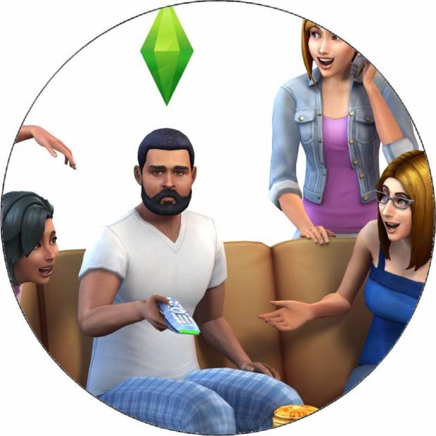 Essbares Papier Die Sims Figuren aus dem Spiel 19,5 cm