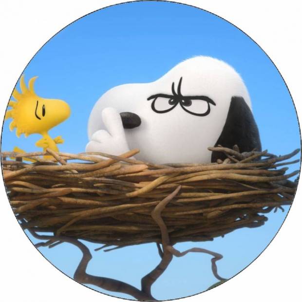 Essbares Papier Snoopy im Vogelnest 19,5 cm