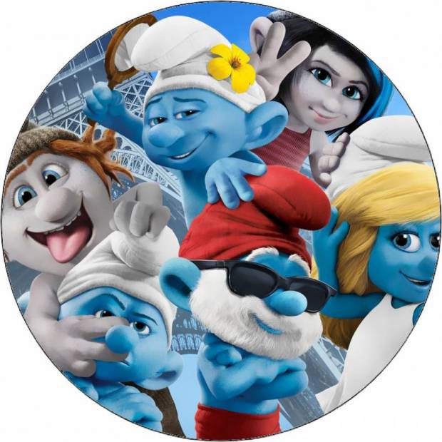 Essbare Papierschlümpfe 2 Figuren 19,5 cm