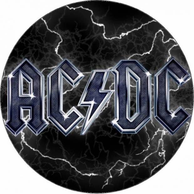 Essbares Papier AC/DC Logo blau Logo 19,5 cm