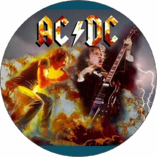 Essbares Papier Logo AC/DC Band 19,5 cm