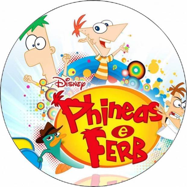 Essbares Papier Phineas und Ferb Logo 19,5 cm
