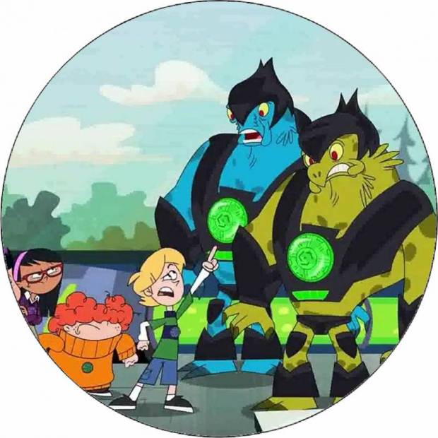 Essbares Papier Supernoobs und Außerirdische 19,5 cm