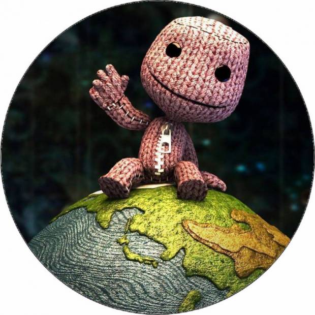 Essbares Papier Littlebigplanet Sackboy auf dem Planeten 19,5 cm