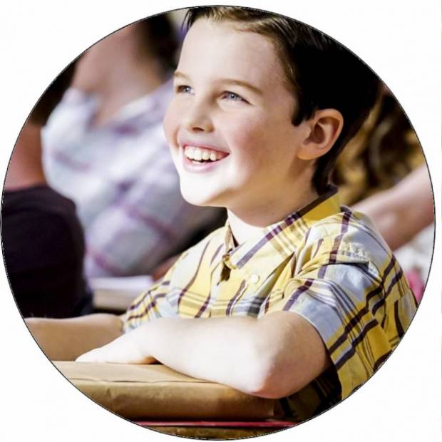 Essbares Papier Kleiner Sheldon in der Schule 19,5 cm