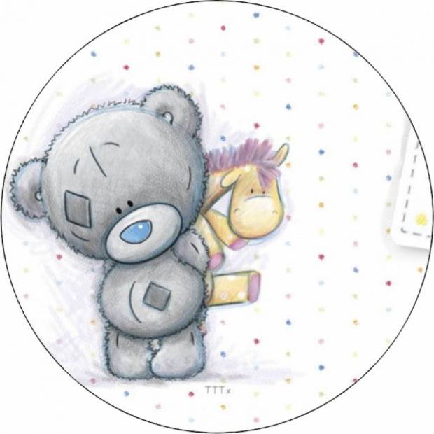 Essbarer Papier-Teddybär mit Spielzeug 19,5 cm