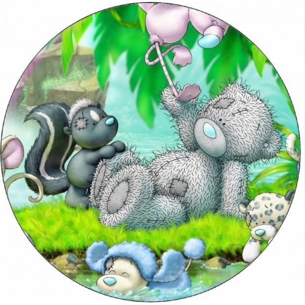 Essbarer Papier-Teddybär und Freunde 19,5 cm