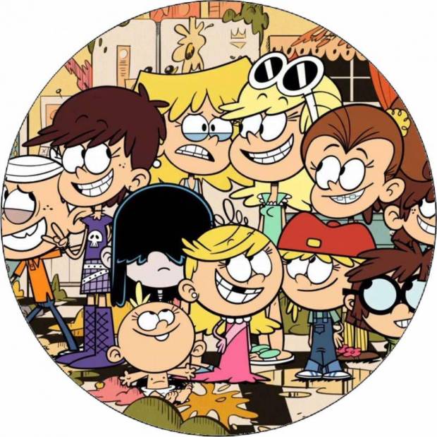 Essbares Papier Loud House große Familie 19,5 cm