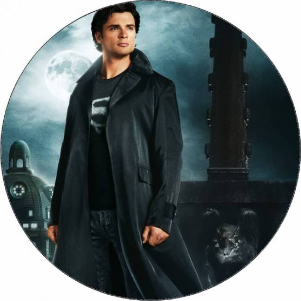 Essbares Papier Smallvile Clark Kent im schwarzen Mantel 19,5 cm